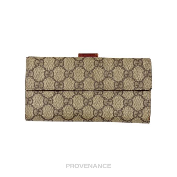 🔴 Gucci Long Wallet - GG Supreme Red - Picture 2 of 8